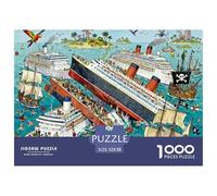 Crociere nel Triangolo delle Bermuda Puzzle in Legno Impermeabile DIY Puzzles Da 1000 Pezzi Regali Per Adulti Sfidanti E Rompicapo Giochi Educativi