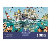 Crociere nel Triangolo delle Bermuda Puzzle in Legno Impermeabile Puzzles Da 1000 Pezzi Per Adulti Divertenti Per Decorazioni Domestiche