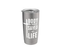 Crocifissione Body Piercing Saved My Life Croce Christian Bicchiere termico in acciaio inox doppia parete