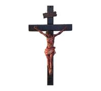 Crocifisso cattolico da parete, arte cristiana con ferita di Cristo, decorazione per la casa ispiratrice di Gesù Cristo, scultura rinascimentale, statuetta da collezione, decorazione da parete