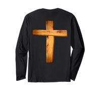 Crocifisso, Croce, Gesù Cristo è Il Signore Cristiano Stampa Posteriore Maglia a Manica
