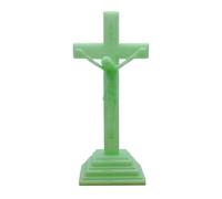 Crocifisso da parete cattolico si illumina bagliore Cristo ciondolo decorazione per la casa croce missionario crocifisso statua bagliore donne uomini religiosi vetro