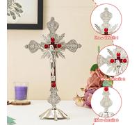 Crocifisso in piedi, scultura di Gesù, statua della croce di Gesù, con