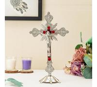 Crocifisso in piedi Statua di Gesù Croce Crocifisso di Gesù per camera da