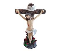 Crocifisso religioso Gesù Cristo Croce Statua per auto Casa Cappella Decor Cristo Gesù Statue, Gesù Cristo Crocifisso Gesù Crocifisso Statua in res inchiodata al Crocifisso Cristiano