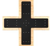 Crocifisso Resting Plate - X - Connection - Tra Bracing | Filatura a croce di metallo arrugginito | 36 cm Crocifisso di collegamento per inquadratura, pergola e capriate