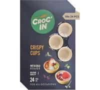 CROC'IN - Coppette Commestibili da Riempire Neutro - Base per Pasticceria o Aperitivi - Finger Food - Artigianali e Vegane - Ideali per Catering e Ristoranti - 240 Pezzi