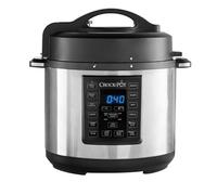 Crock-pot Express MultiCooker 5.6lù, Programmabile, 12 funzioni pre-impostate, Cottura a Pressione, a Vapore, Slow Cooker e Rosolatura, Funzione Warm automatica, Argento-Nero