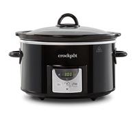 Crock-Pot Pentola per Cottura Lenta, Slow Cooker, 3.5 litri, fino a 4 Persone, Timer Programmabile, Display Digitale, Funzione Keep Warm, 200 W, Ceramica, Nero