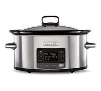 Crockpot TimeSelect Digitaler Slow Cooker | programmierbares digitales Display | 5,6 L (7+ persone) | Fattore di calore | Energy effizient | Edelstahl [CSC066]