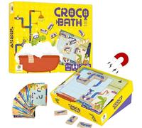 Croco Bath - Gioco di logica magnetico in legno per bambini dai 4 ai 10 anni - 60 sfide e 5 livelli di difficoltà - Sviluppa il pensiero strategico - Gioco di puzzle per bambini, da soli o in famiglia