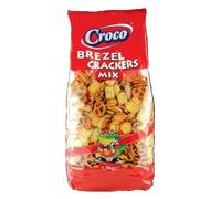 Croco Brezel Mix, Cracker Assortiti con Sale Marino, Sesamo, Semi di Papavero e Pretzel Salati, Snack per Antipasto, 1,5 kg
