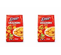 Croco Crackers Pizza, Snack Salati al Gusto Pizza, Confezione da 2 x 400g