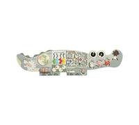 AWHAO Crocodile Activity Wall Impiega Un Puzzle Game Puzzle Decorazione Della Parete Interattiva Pannelli Sensoriali per Bambini Piccoli, Verde, Taglia unica bambino