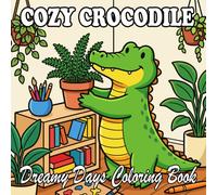 Crocodile Coloring Book: Cute & Relaxing Crocodile Scenes for Kids and Adults