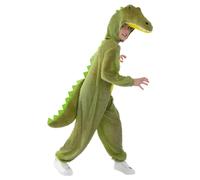 Smiffys Costume da coccodrillo per bambini, tuta con cappuccio, unisex, morbido, costume da coccodrillo per bambini e ragazze, per Halloween, Giornata mondiale del libro, feste in costume