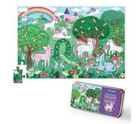 Crocodile Creek-50 Pezzi Tin Unicorn Dreams Puzzle, Multicolore, único, 3843004