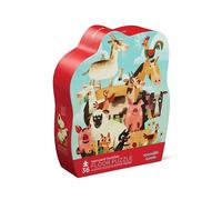 Crocodile Cr arnyard Buddies - Puzzle da pavimento da 36 pezzi con scatola resistente per la conservazione, grande 50,8 x 68,6 cm, dimensioni completate, progettato per bambini dai 3 anni in su