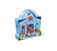 Crocodile Cr ay At Space Museum, puzzle da pavimento, Blue/Green/Orange/Red/Pink, 18" x 24 "
