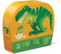 Crocodile Creek Mini puzzle da pavimento, appena schiuso, 12 pezzi grandi, per bambini dai 2 anni in su, scatola resistente per riporre oggetti, il puzzle finito misura 22,9 x 30,5 cm