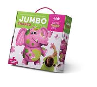 Crocodile Creek Puzzle da pavimento sopra + sotto, 48 pezzi, divertente puzzle da pavimento per bambini dai 4 agli 8 anni, elefante Jumbo