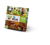 Crocodile Creek-48 Pezzi sopra & Below/Backyard Puzzle, Multicolore, 76002