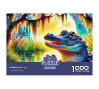 Crocodile, Puzzle 1000 Pezzi, Momento Di Relax E Divertimento, Regalo Adatto A Tutte Le Occasioni, Adatto Dai 10 Anni, 52x38cm/1000pcs