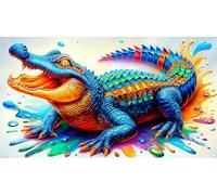 crocodile Puzzle 1000 pezzi per adulti - Gioco per la famiglia divertente Sfida educativa difficile 38x52/1000pcs