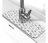 Crocodile tartaruga serpente lucertola rubinetto tappetino per lavello cucina assorbente ad asciugatura rapida tappetino di drenaggio intorno al rubinetto per lavello della cucina tappetino