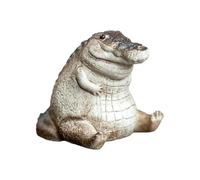 Crocodile Tea Pet, Garden Animal Reptile Figurine, Funny Alligator Baby Statue, Unique Hot Drink Accessories to Desk, Tisane Room, Home Decor, Brew Lovers and Yard Enthusiasts