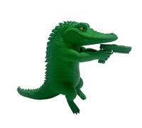 Crocodile Toy Figurine, 3D Printed Animal Desk Decor Sculpture, Creative Table Decoration for Home Living Room Study Workplace Desk Shelf Display, Modern Art Animal Model Collectible Decoration Piece