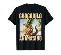 Crocodilo Ananasino AI Mostro Italiano Brainrot Ragazzi Meme Maglietta