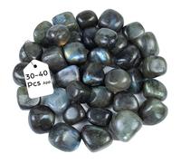 Crocon Labradorite tumble stones | Stones Set | Pocket Crystal Healing gemstones | Tumble Collection palm stone | Good Luck |Charm Gift Craft | Home Decor Size: 20-25 mm | 1 LB
