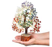 Crocon® Premium Albero della Vita con 7 chakra cristalli naturali un portafortuna pietre ideale per compleanno decor casa e idea regali per donne mamma e sorelle regalo originale e utile per le donne