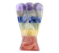 Crocon Statua di guarigione dell'angelo intagliata con Pietra preziosa Pace, Pietra dei Chakra, Meditazione Spirituale, Arredamento per la casa, buona Fortuna (Sette Chakra)