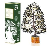 Crocon Tormalina nera Pietra preziosa Albero soldi Reiki Cristallo Guarigione Chakra Bilanciamento Ornamento Figurina Miglioramento spirituale Buona fortuna Prosperità Regalo Decor Dimensioni 10-12"