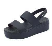 Crocs 206453 Brooklyn Low Wedge Black Sandali con zeppa alta per Donna in gomma
