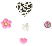 Crocs 5-Pack Peace & Love Shoe Charms | Jibbitz for, Ciondoli per Scarpe Unisex-Adulto, Icona Girly 5 Pack, Taglia Unica