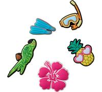 Crocs 5-Pack Summer Shoe Charms | Jibbitz for Scarpe Unisex-Adulto, Tropical Resort Confezione da 5, Taglia Unica