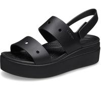 Crocs Brooklyn 4U, Sandali Donna, Nero, 33/34 EU