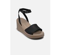 Crocs Brooklyn Ankle Strap Wedge, Sandali Donna, Black Mushroom, 42/43 EU