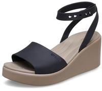 Crocs Brooklyn Ankle Strap Wedge, Sandali Donna, Black Mushroom, 38/39 EU