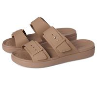 Crocs Brooklyn Buckle Low, Sandali con Zeppa Donna, Latte, 37 EU