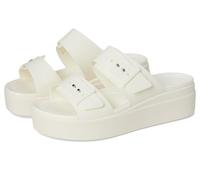 Crocs Brooklyn Buckle Low Wedge, Sandali Donna, Chalk, 34/35 EU