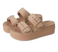 Crocs Brooklyn Buckle Low Wedge, Sandali Donna, Latte, 33/34 EU