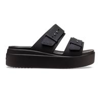 Crocs Brooklyn Buckle Low Wedge, Sandali Donna, Nero, 39/40 EU