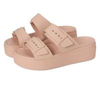 Crocs Brooklyn Buckle Low Wedge, Sandali Donna, Pink Caramel, 41/42 EU