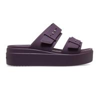 Crocs Brooklyn Buckle Low Wedge, Sandali Donna, Plush Plum, 38/39 EU