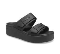 CROCS BROOKLYN BUCKLE LOW WEDGE scarpe sandali donna zeppa casual zoccoli fibbia