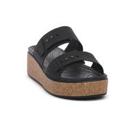 Crocs Brooklyn Cork Buckle, Sandali Donna, Nero, 39/40 EU
